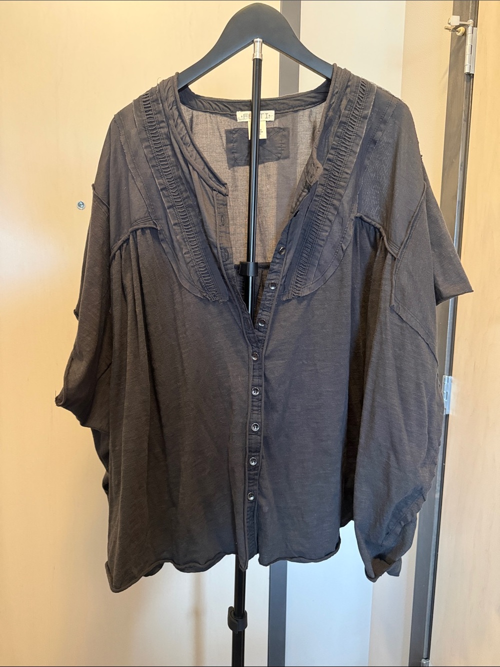 Torrid Festi Relaxed Black Button-Down Women's Blouse